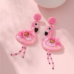 Flamingo earrings, new! 🦩